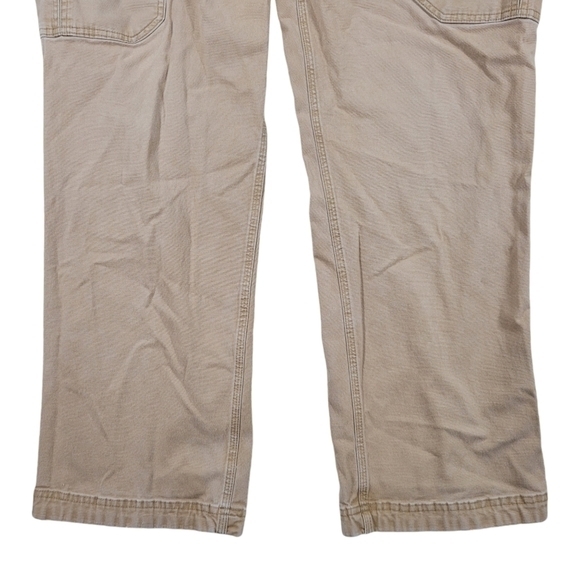 Duluth Flex Fire Hose Relaxed Fit Cargo Work Pants Mens 40x31 Brown Canvas 45507 - Picture 7 of 13